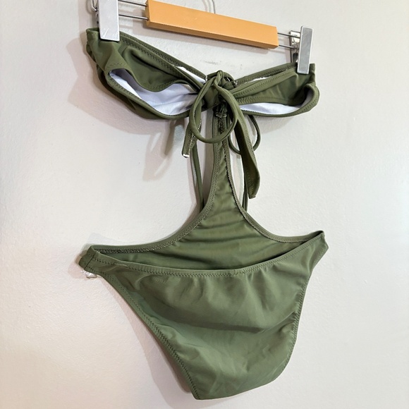 Lonely Planet Olive Green Tie-Up Monokini – Size Small EUC - Picture 10 of 15